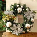 30cm multicolour plastic Christmas wreath decoration for doors