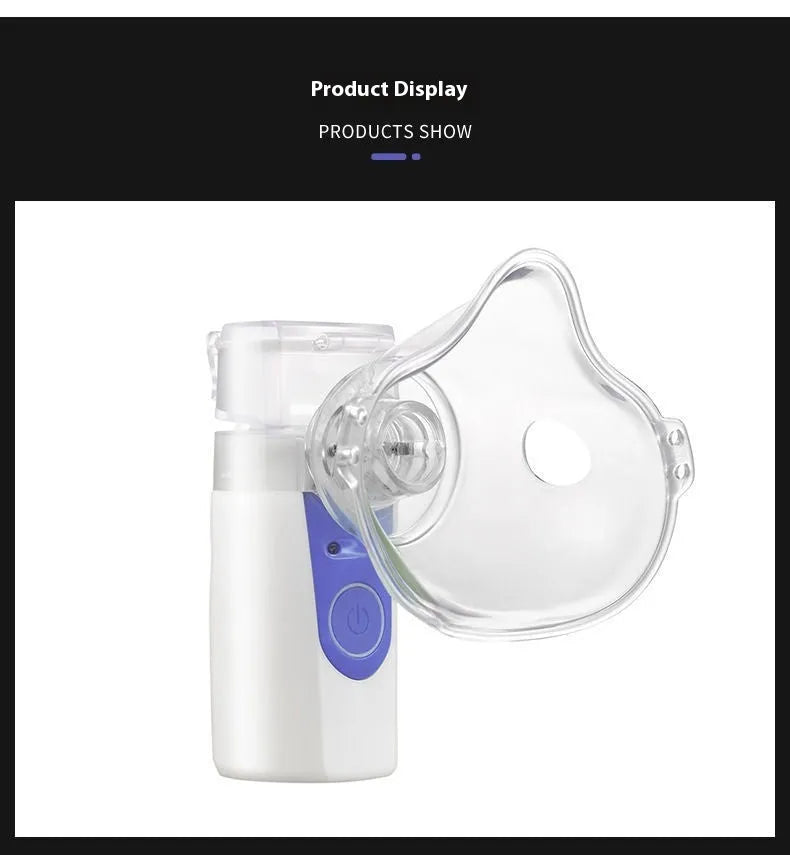 USB handheld household nebuliser spray machine with columnar shape and single fog outlet