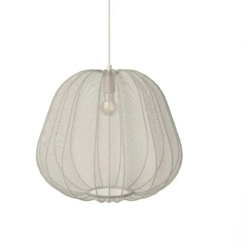 Japanese style net pumpkin ceiling lamp with branch design in iron construction