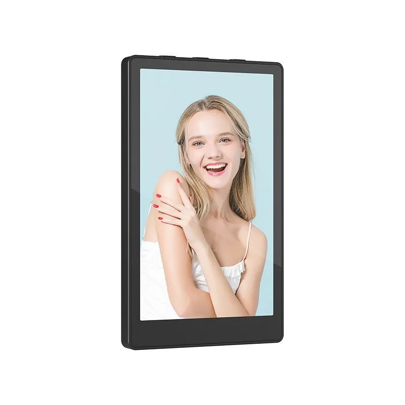 Mobile phone selfie mirror display screen with magnetic suction clip and Bluetooth remote control in black