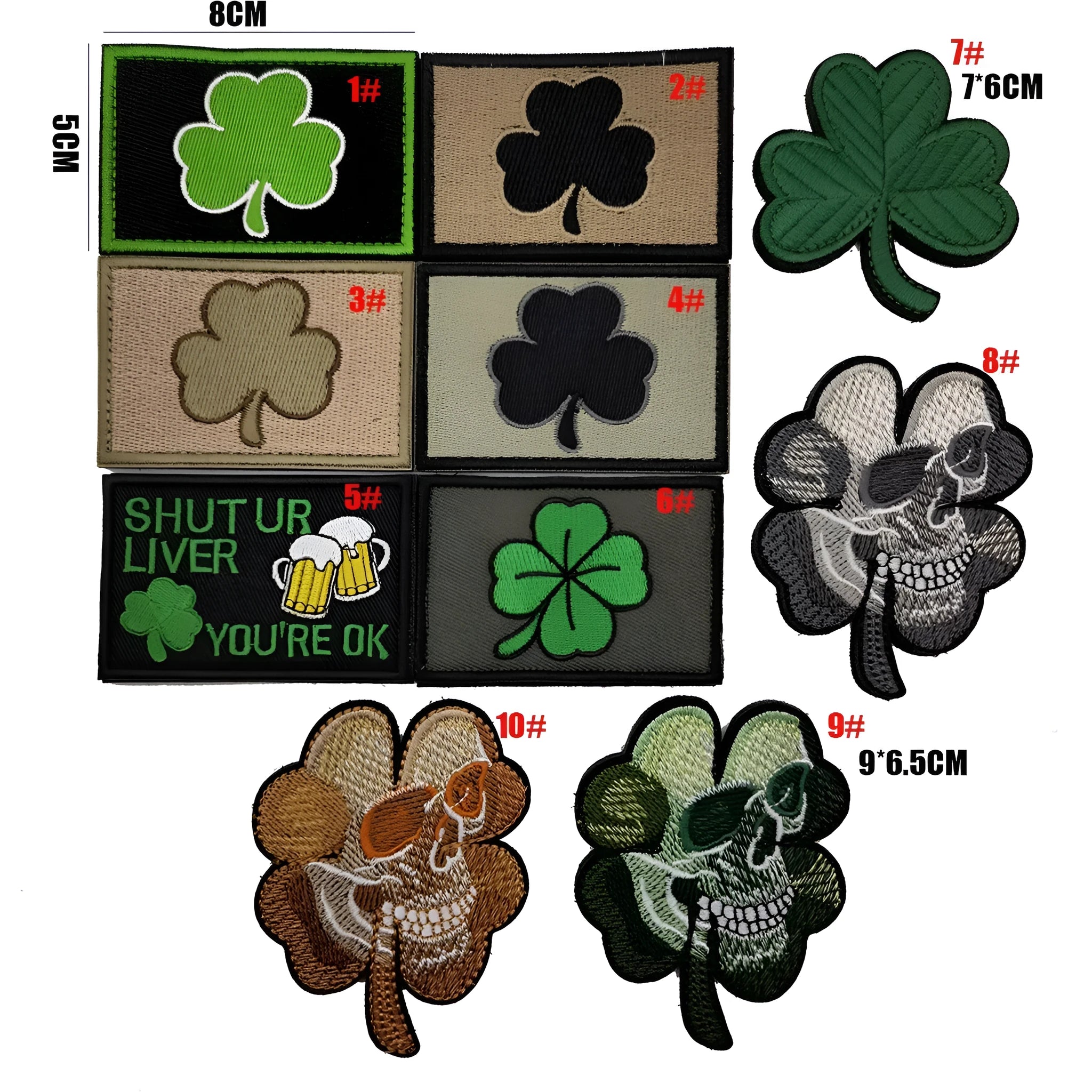 Outdoor embroidered fabric badge with Velcro backing in various military and natural colour patterns