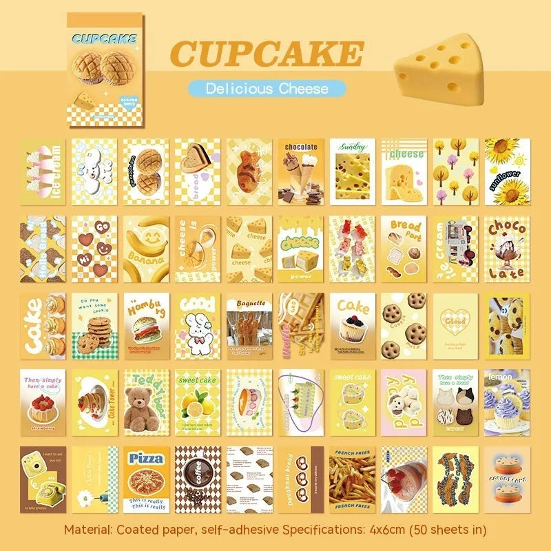 American retro cartoon sticker book open to show colourful adhesive sheets.
