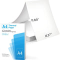 White A4 thermal printer paper in colour box packaging for commercial printing applications