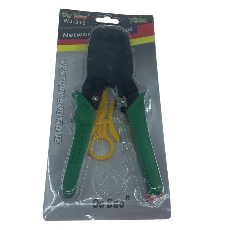 Network tool stripping pliers with rubber handle and tool steel clamp head, 200mm total length, 6mm stripping diameter