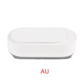 White portable ultrasonic cleaner with stainless steel tank for jewellery glasses watch cleaning