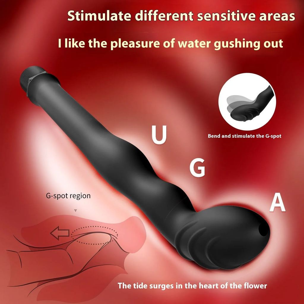 Black silicone hosepipe flusher for back court cleaning in large and small size options