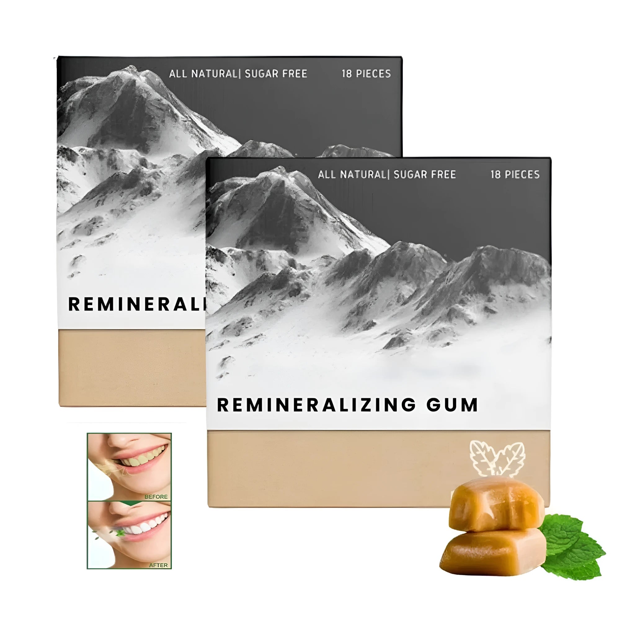 Box of frankincense mint supplement capsules showing 18 count