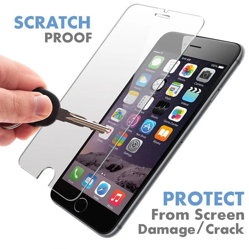 Tempered glass screen protector for iPhone models with anti-fingerprint properties