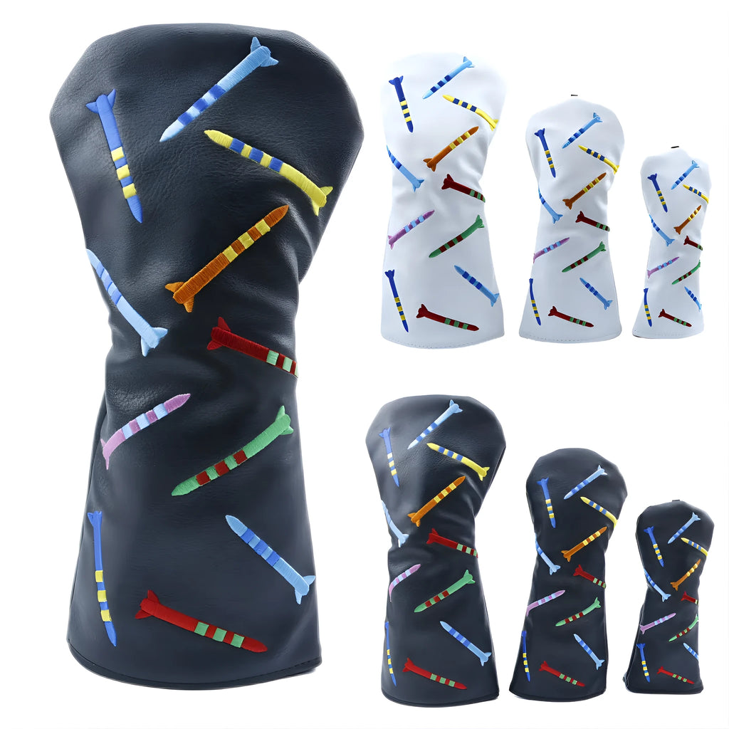 Wooden golf training poles in three sizes with black and white colour options