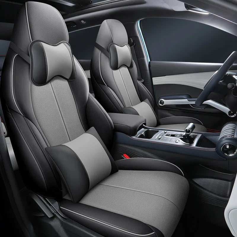 BYD Yuan PLUS car seat cushion cover shown in adventure green colour.