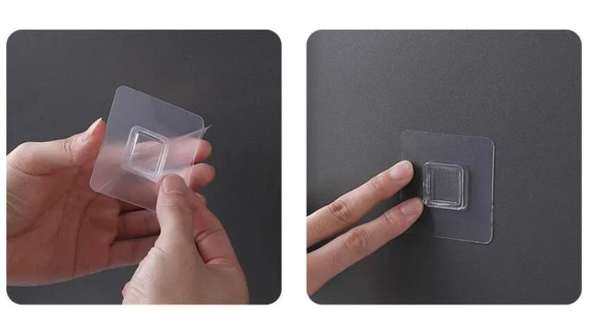 Wall-mounted automatic toothpaste dispenser in blue colour with touch sensor.