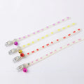 Luminous cat collar with adjustable silicone chain and metal bell in fishbone pattern design