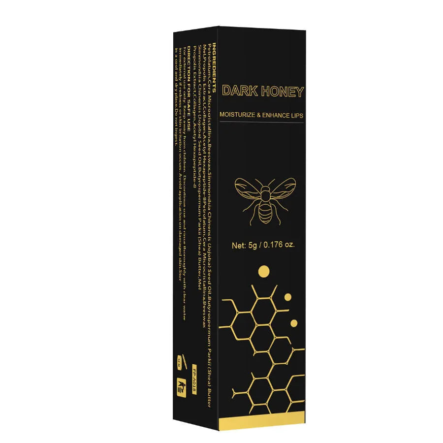 Dark honey coloured lipstick in 5g size with standard packaging for export sales