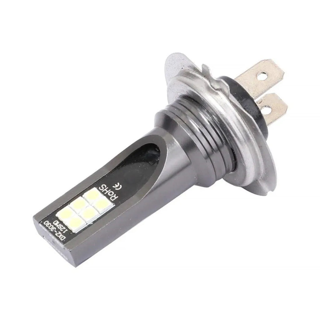 H7 110W LED fog light bulb with 12 SMD LEDs and aluminium housing