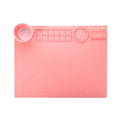Light blue silicone painting mat with graffiti drawing board measuring 50x40cm