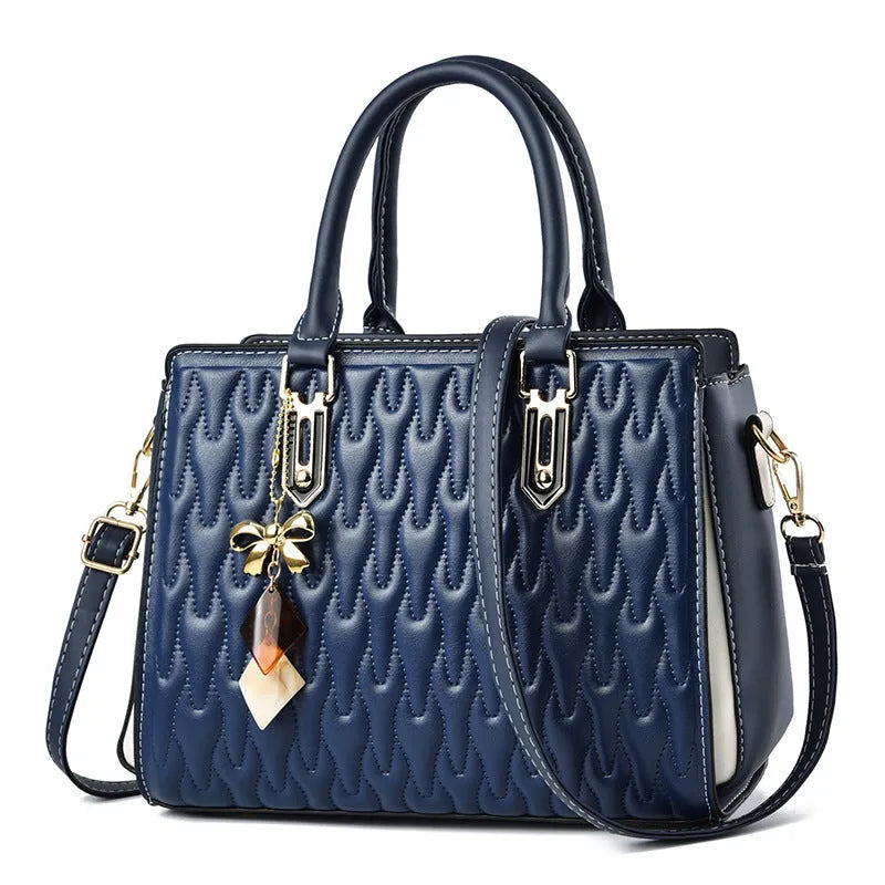 Women's polyester shoulder messenger bag in street trend style with large capacity and zipper compartment
