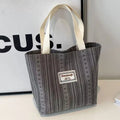 Japanese style corduroy handbag in ivory white, grey, or dark brown with large capacity