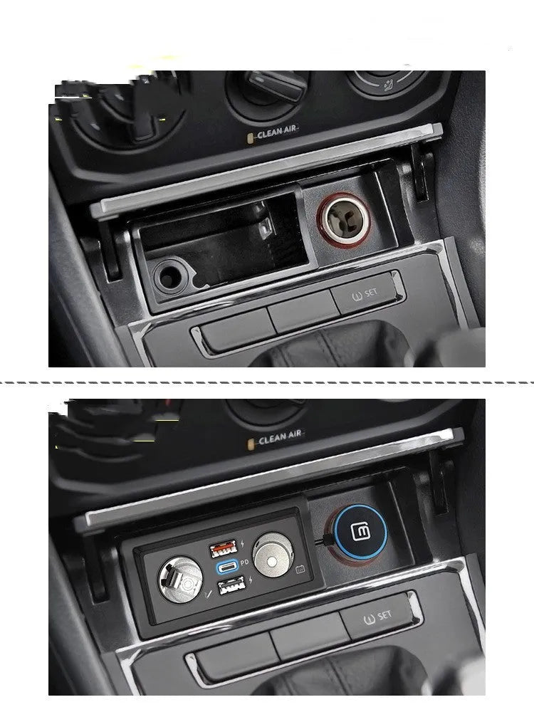 Volkswagen Lavida Polo Weiling car charger with QC3.0 fast charge and Android or Apple model options