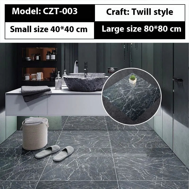 Marble simulation stone waterproof sticker 40x40cm geometric pattern simple modern bathroom kitchen