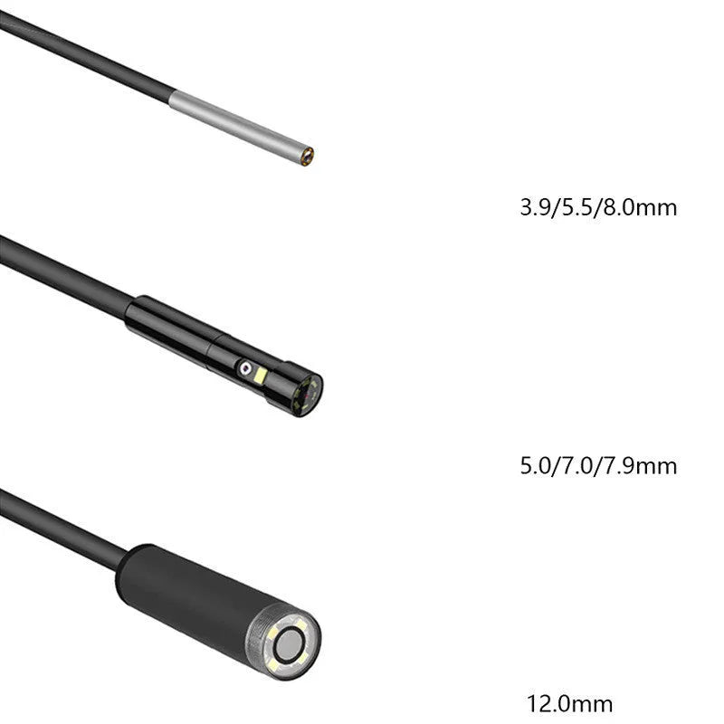 Portable industrial endoscope with 4.5-inch screen and 1-metre cable for automotive inspection