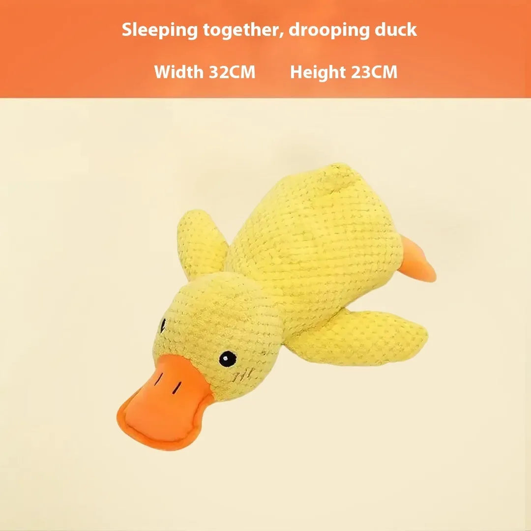 Bite-resistant plush puppy toy showing donkey, rechargeable duck, elephant, and dog styles