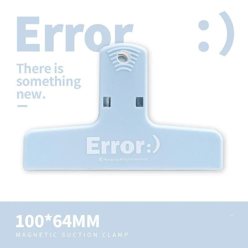 Japanese wind cream file design magnetic ledger clip for bills and documents with blue colour option