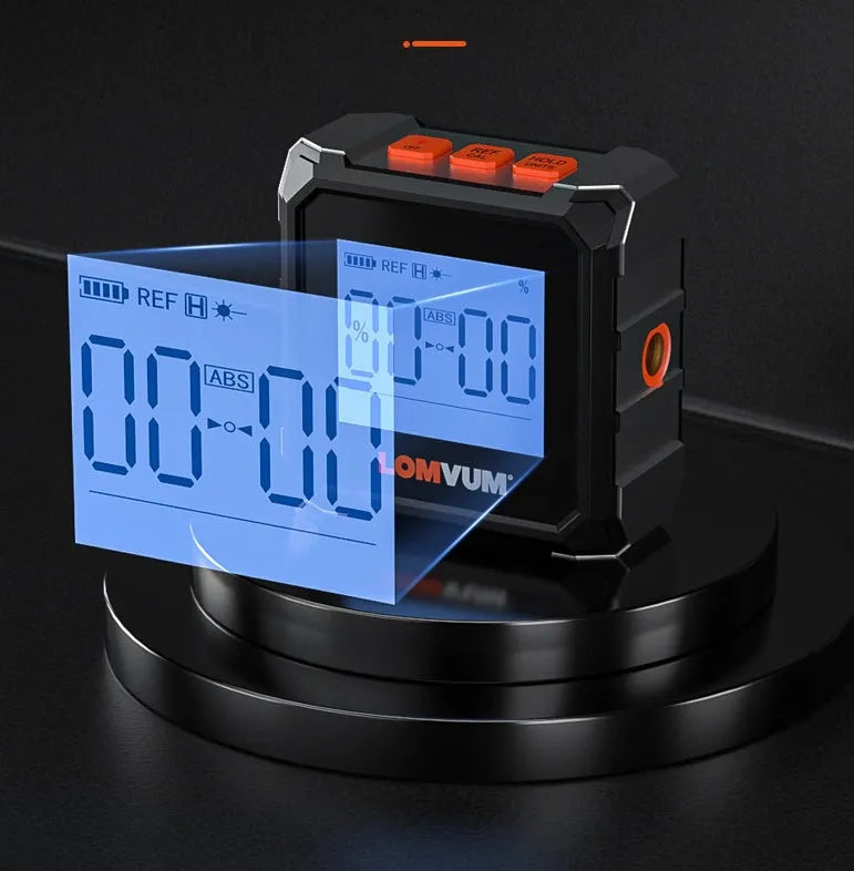 Digital laser inclinometer tool with alloy casing and backlight display for engineering measurement