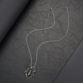 Titanium steel spider totem pendant polished finish unisex punk necklace D64-06
