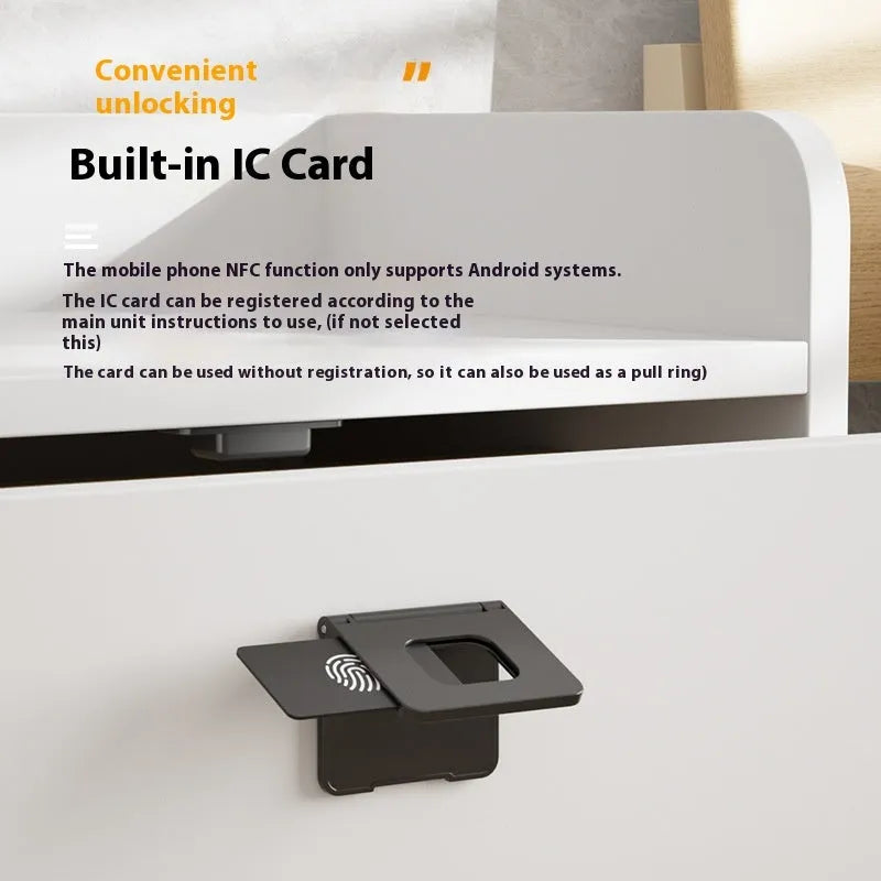 F079 invisible drawer and wardrobe lock with removable card key, no drill installation.