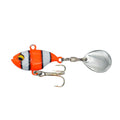 Metal sea fishing iron plate lure with rotating sequins showing colour variations
