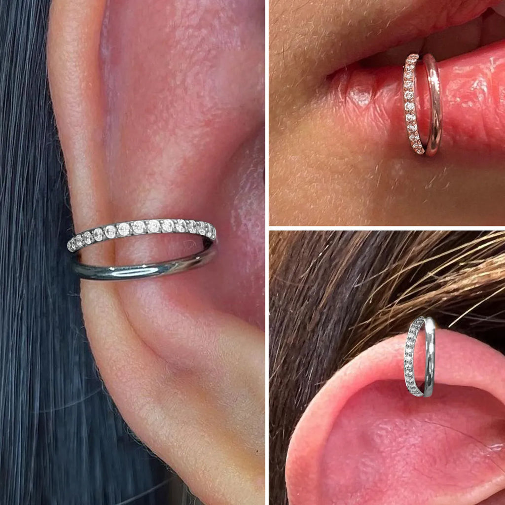 F136 titanium alloy nose ring body jewellery in silver, gold, rose gold, black and colourful finishes