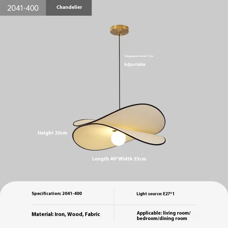 French artistic style fabric potato chip chandelier pendant light with modern simplicity design