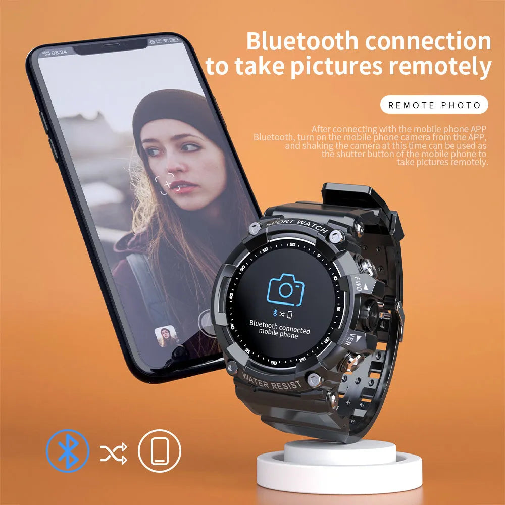 ATTACK 3 IP67 waterproof sports smartwatch in black with round touchscreen on wrist