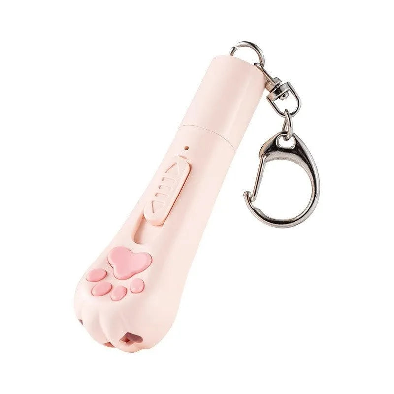 Cat laser charging toy in pink, cream or sky blue colour with self-hi function for interactive pet play