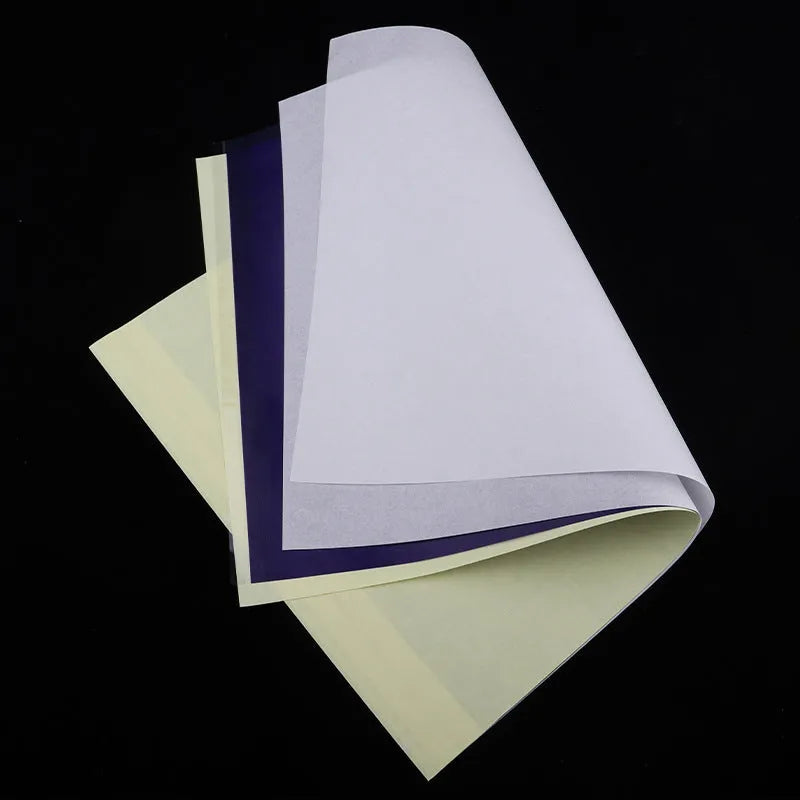 A4 quadruple copy tattoo transfer paper sheets with transfer paste gel for stencil creation