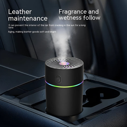Car USB mini humidifier for automobile aromatherapy with timer function and quiet operation