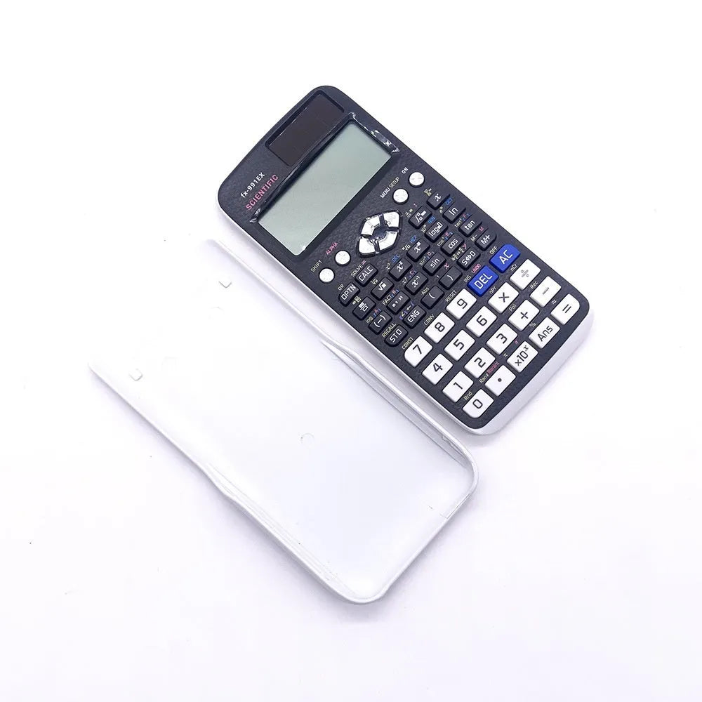 Casio fx-991EX scientific calculator in black, blue or pink with solar panel and 4-line display