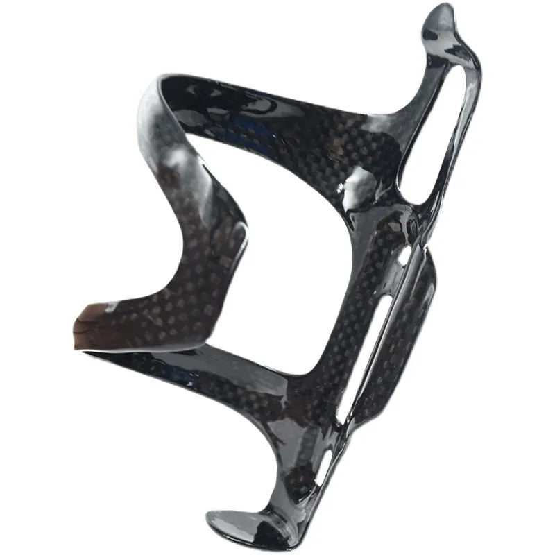 Black carbon fibre side pull water bottle holder for road and mountain bikes