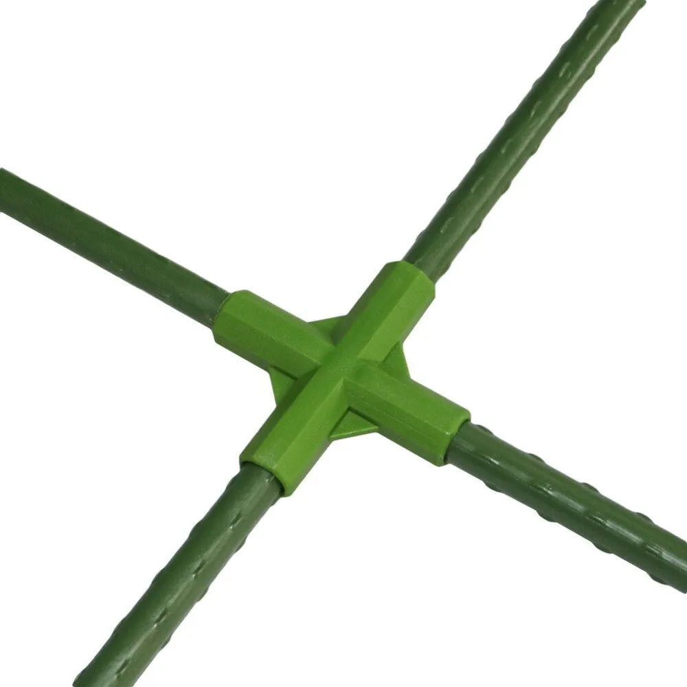PP plastic plant support connector with 11mm diameter fitting for three-way and four-way garden stake connections