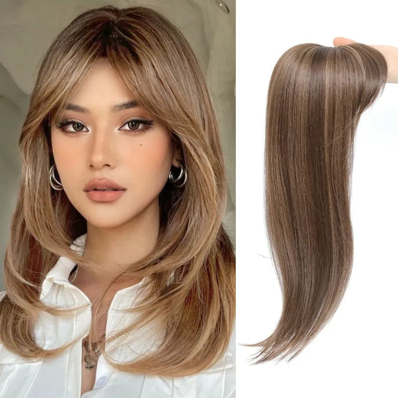 Synthetic high temperature fibre wig hairpiece with inner buckle clip system in one of six colour styles