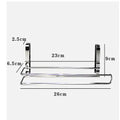 Silver stainless steel cabinet door back hanging paper towel rack