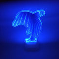 Rose red double-sided LED love tunnel decorative light on a table.