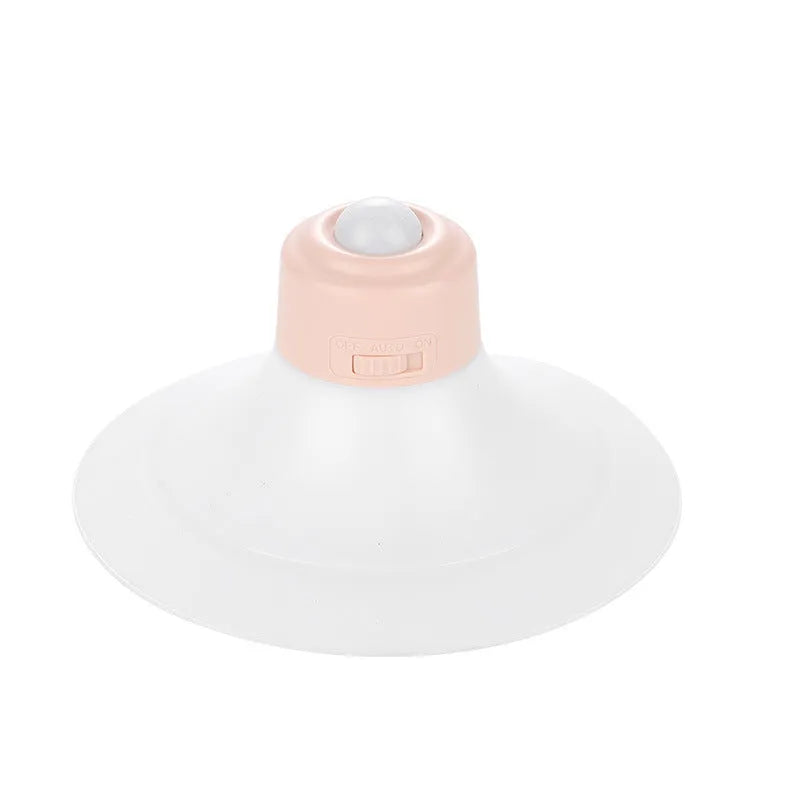Baby feeding night light with motion sensor in white, USB powered, 120x120x66.8mm
