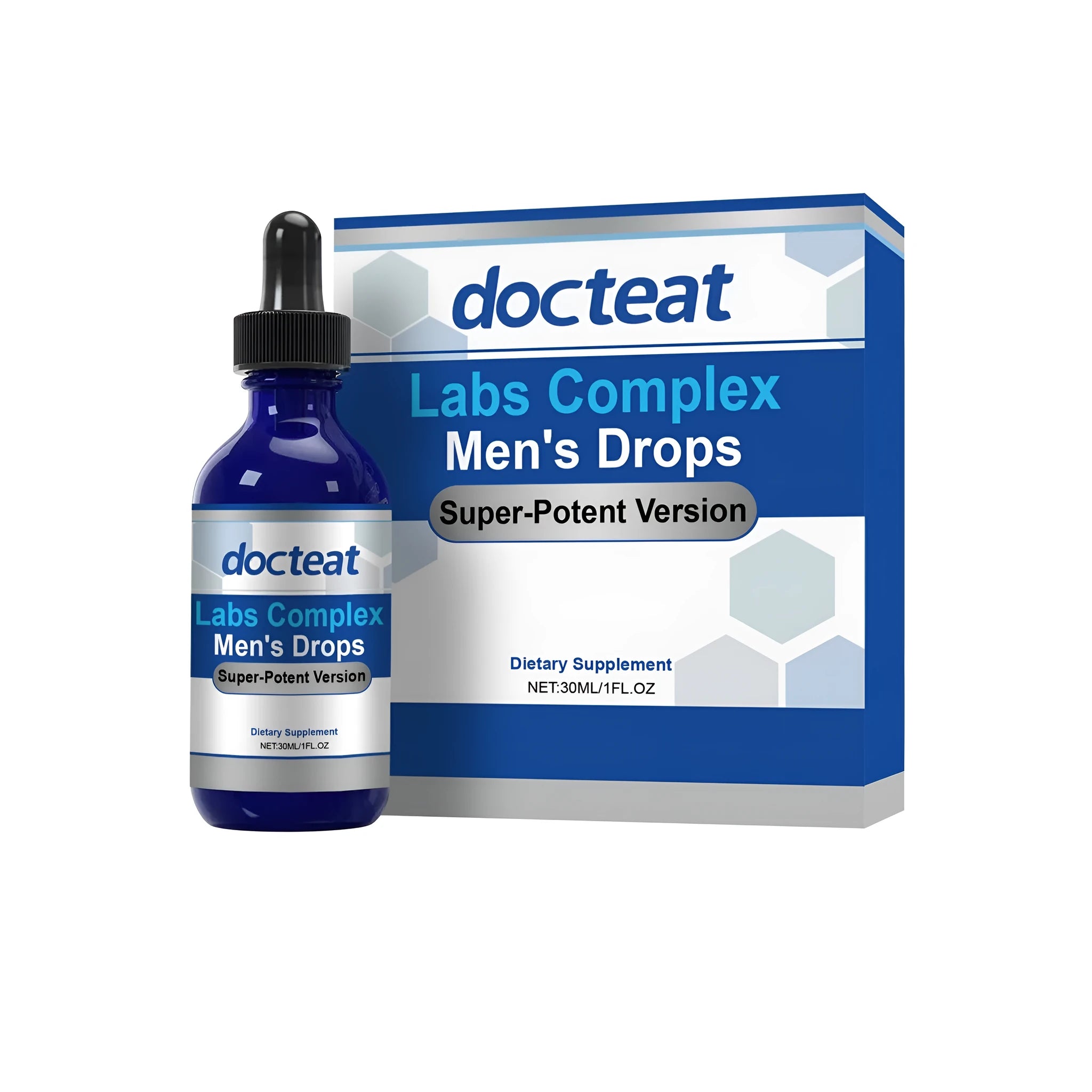 30ml bottle of Labs Complex Men's Herbal Hair Growth Drops with dropper.