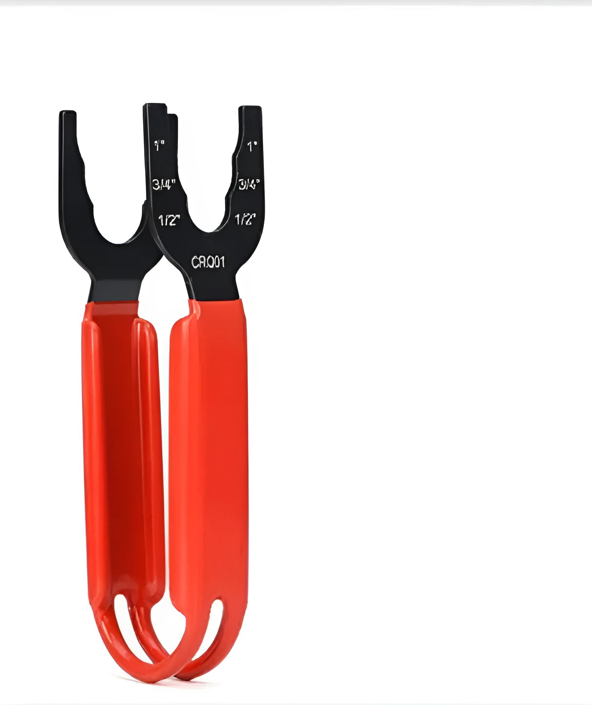 Orange handled steel pipe wrench with chrome adjustment nut, length 250mm