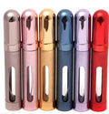 12ml bullet perfume bottle aluminium glass liner portable travel atomiser six colours