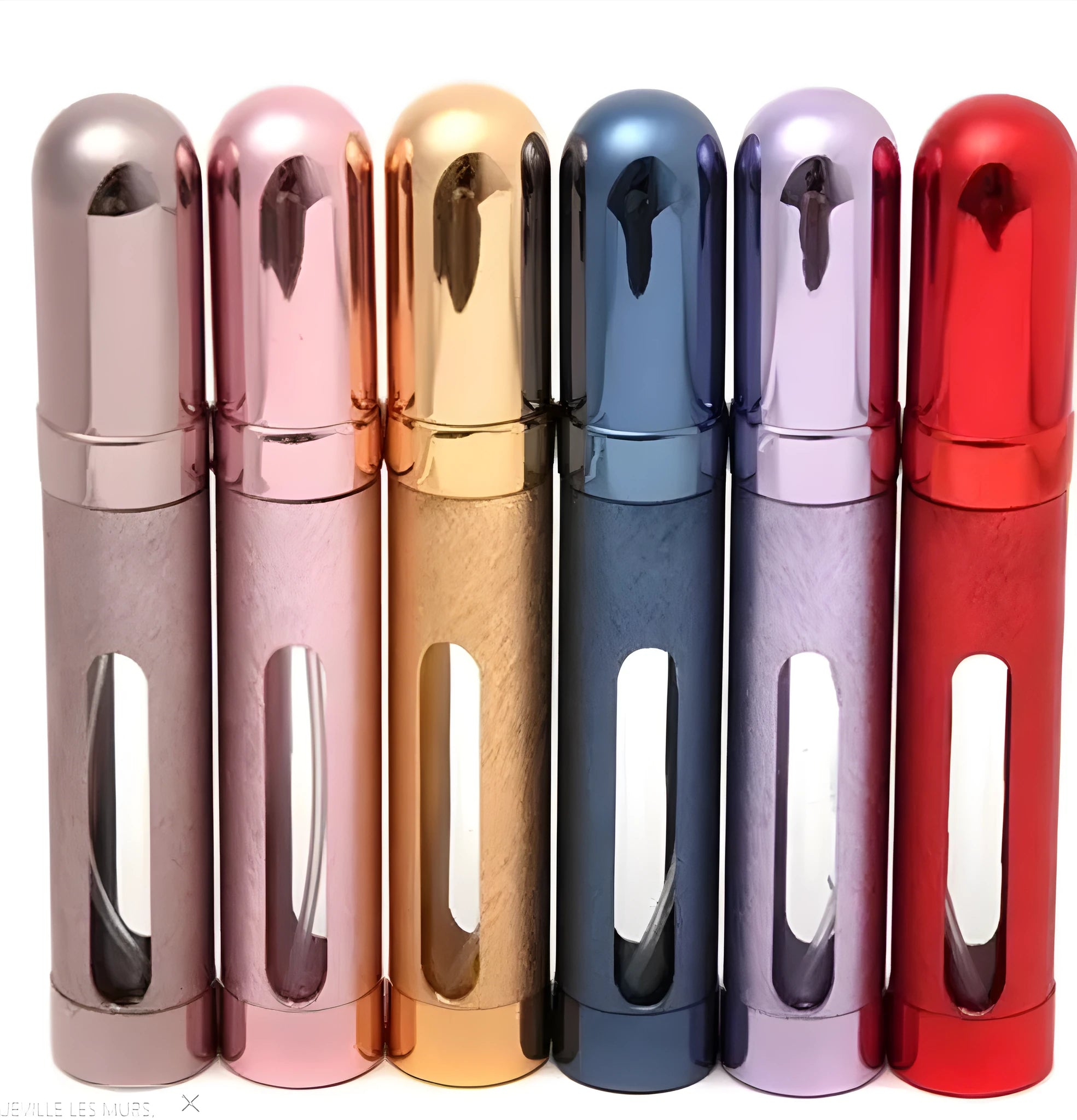 12ml aluminium perfume travel bottle with glass liner in seven colour options