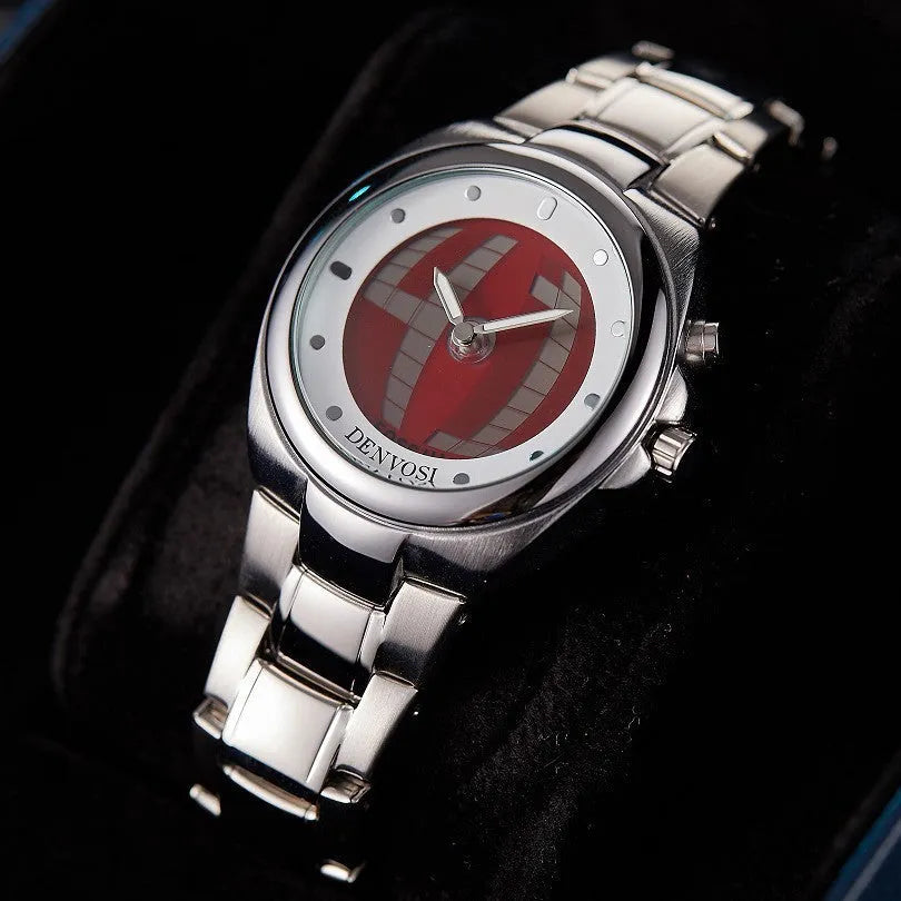 Y2K vintage digital watch with dual display LED screen and alloy strap