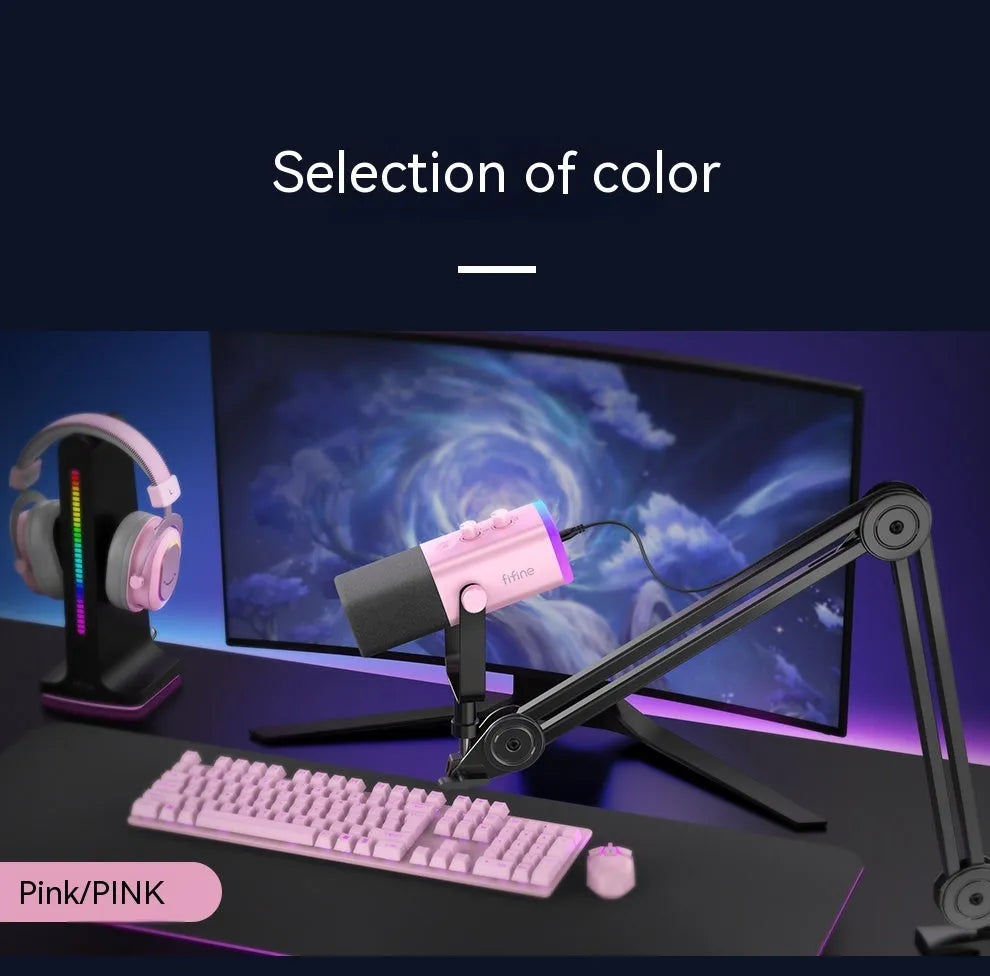 Dynamic noise reduction microphone in ABS PC housing with XLR cable and mounting bracket