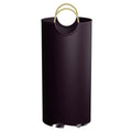 38x72cm round portable plastic trash can with handle in plain and patterned colour options